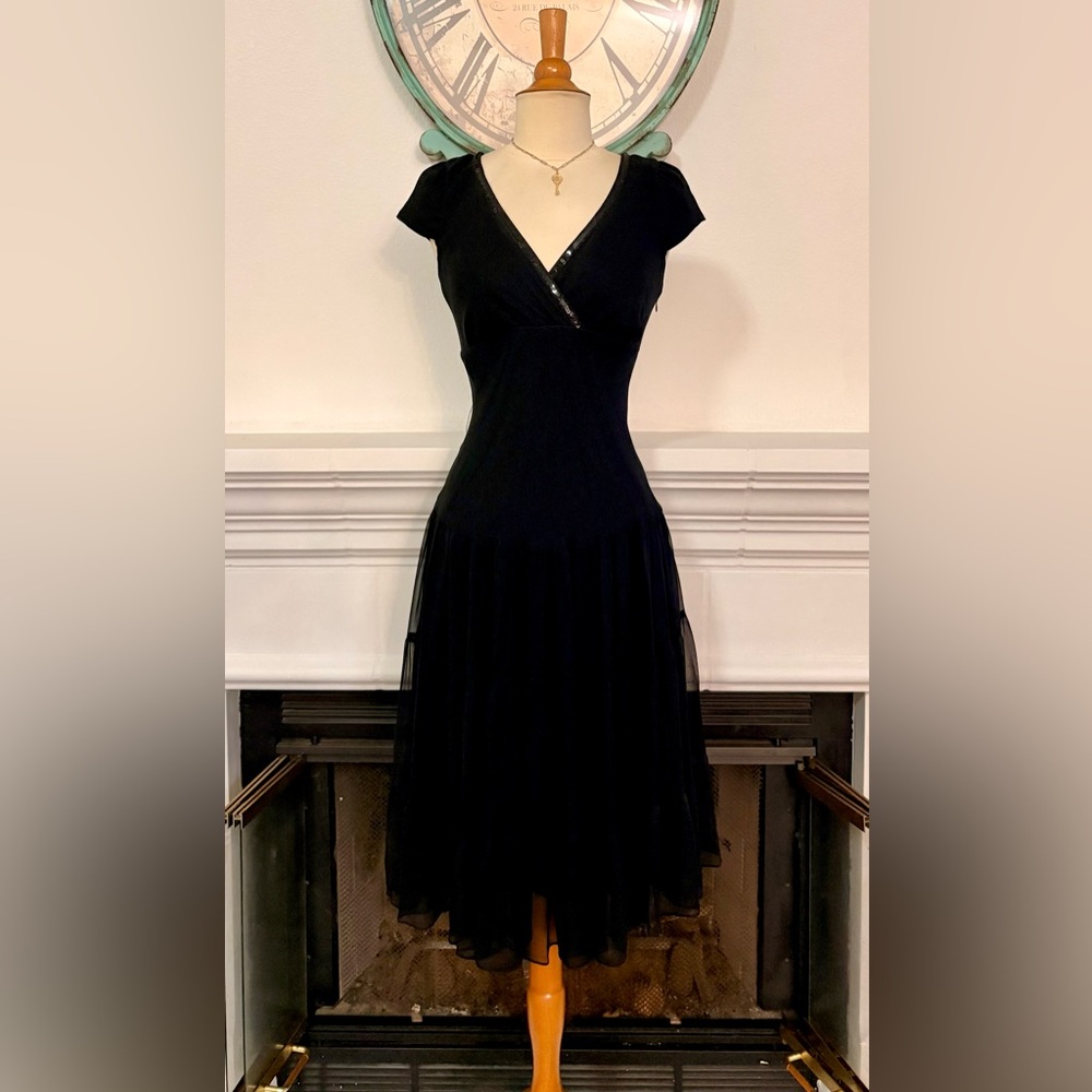 Dressbarn Collection Black Midi Dress
